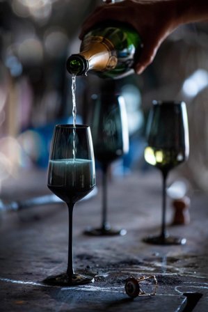 Halvor Bakke Noir Bobler Champagneglass