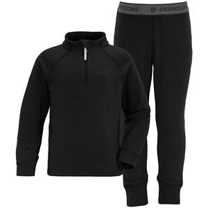 Kids - Didriksons Black Jadis Kids 3 Baselayer Set 90 cm - Baselayers - 90 cm - Black
