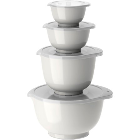 Rosti NEW Margrethe skålset 0,25 + 0,5 + 1,5 + 3 liter, white | Bakning > Bunkar och Skålar > Set med bakskålar | Bagaren och Kocken