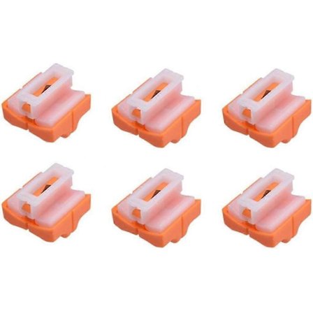 6 kpl Paperileikkurin terät Vaihtopaperileikkurin terät Täyttöaskartelupaperileikkuri Maanvaihto A4-paperileikkurille (oranssi)