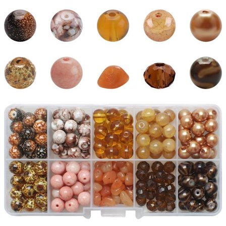 8MM kristallipyöreät helmet sora värikaltevuus 10 ruudukko laatikko lasihelmet yhdistelmä diy käsintehty helmillä koru