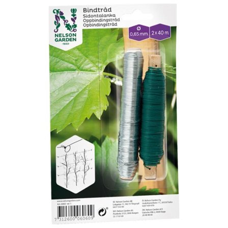 Nelson Garden 6060 Bindetråd galvanisert/plast, Ø 0,75 mm x 40 m, Avling