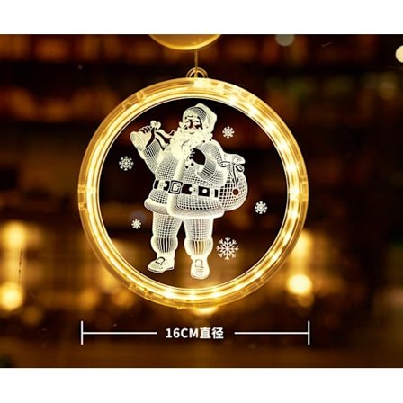 Jultomten Jul Dekorativa Fönsterljus, Bakgrund Sträng Li