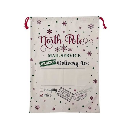 Stor Jule Sæk Jumbo Stor Julemand Gave Sæk Taske Gaver Strømpe Julegave Taske