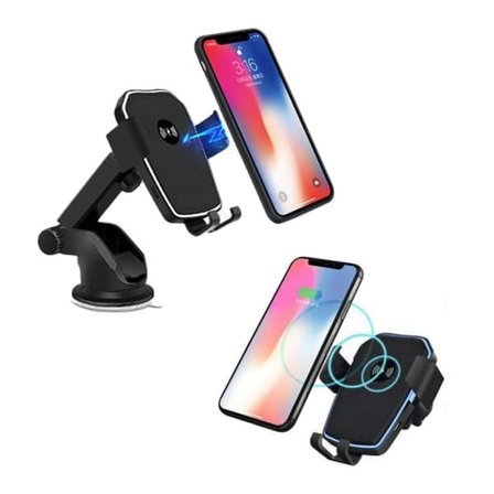 Trådløs mobillader med mobilholder for bil QI billader