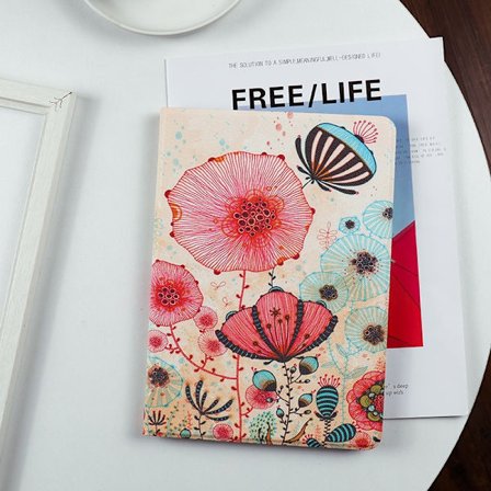 Fodral för iPad 2/3/4 Lotus voltage mjukt ultratunt sömnadsorptionsmjukt läder