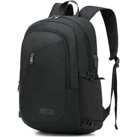 Ryggsekk for menn, vannavstøtende reise ryggsekk med USB-ladeport