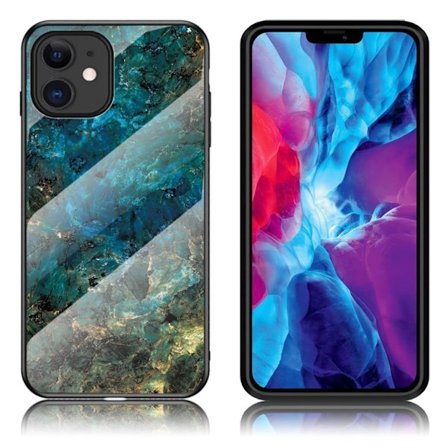 Fantasy Marmor iPhone 12 Mini skal - Smaragd