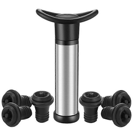 Rødvin Saver Fresh Preserver Vakuumpumpe med 6 Silikonflaskepropper