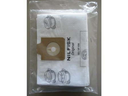 Nilfisk Dammsugarpåse VP930 5/fp - Lyreco - Städ och hygien - Dammsugare - Dammsugarpåsar