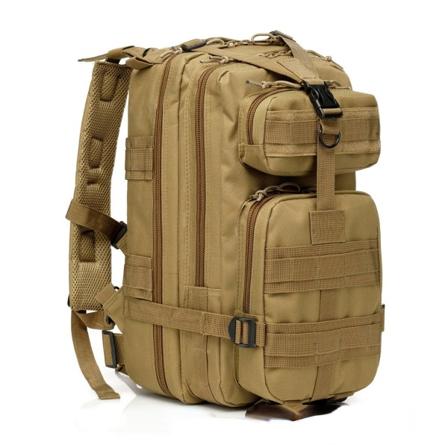 Naisten tyttöreppu olkalaukku koululaukku Tactical 3P ulkonaamiointi monikäyttöinen paketti sotilasfanit vuorikiipeily 42*27*23cm Khaki