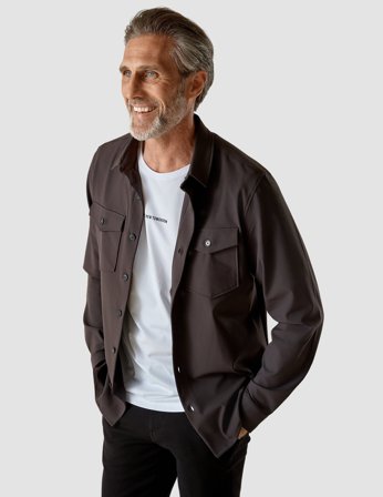 Shaping New Tomorrow - Essential Overshirt - Dark Shadow - Herr - Storlek M