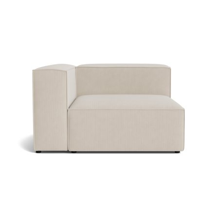 Lissabon Chaiselong Venstrevendt Rebel Beige Sofa - Holdbar Modulsofa med Kvalitetsstof & mange Skumlag - 130x130x72cm
