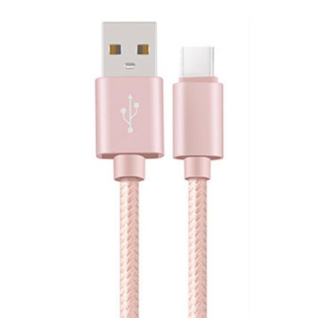 USB-C/Type-C Snabbladdningskabel (Slitstark/Metallhuvuden)