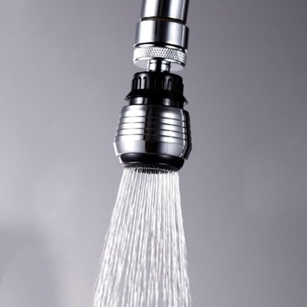 Dysespydder - 360 ° roterende vannadapter sølvgrå