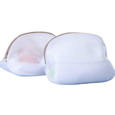 Skovaskeposer, vaskemaskine, net, til sko, genanvendeligt vaskenet, med lynlås til at beskytte sko (2 stk.)