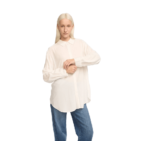 Soft Rebels Srfreedom Loose Shirt - Snow White Blusar Dam Vit S