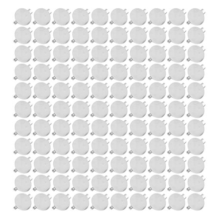 100 stk. Brosjenåler med brett i metall - Robust, holdbar, enkel design - Tomme knappmerker for DIY-smykker og håndverk - 20 mm