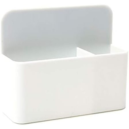 Magnetisk blyantholder, magnetisk tavlepenn holder, penn og viskelærholder for whiteboard, magnet blyantkopp oppbevaringsorganisator for kontor (hvit)