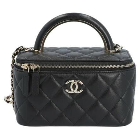 Chanel Vintage Pre-owned Leather crossbody-bags Sort, Dame Vintage Tasker, Størrelse: ONE Size