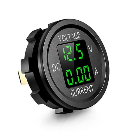 Digitalt voltmeter Amperemeter Universal Højpræcision Dual Led Display 12-24v Bilspændingsstrøm Monitorpanel til bil