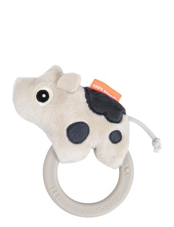 Sensory Rattle W/Teether Dotti Sand Beige D By Deer