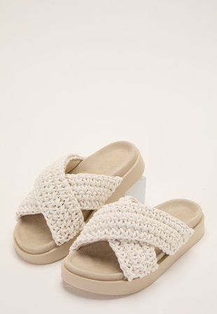 INUIKII - Slipper Woven - White - Skor - - Bubbleroom