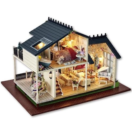 Leksak - TD - Bygghem - Modell Villa - 32x24x22 cm - LED-belysning