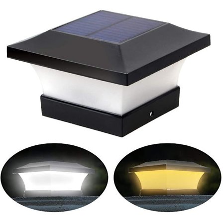 1 Pakke Solcelle-Pæl-Lys, Vandafvisende Udendørs Solcelle-Lys Til 4x4 Træpæle