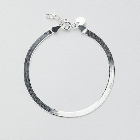 Herringbone armband - Sterling Silver - Safira