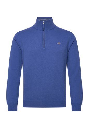GANT Superfine Lambswool Half Zip - Blue - XXL