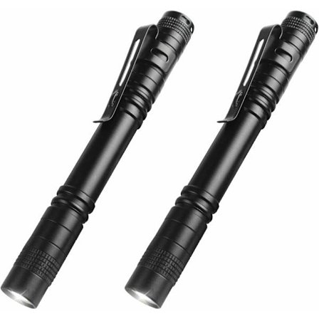 PCS Hög lumen LED-ficklampa, Mini bärbar pennformad ficklampa, Mini ficklampa för camping, vandring, nödsituationer och utomhusbruk (batterier ingår 
