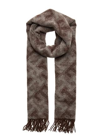 Iconic Monogram Blanket Accessories Scarves Winter Scarves Brun Tommy Hilfiger