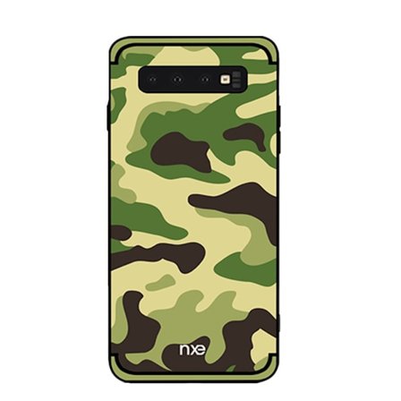 NXE Samsung Galaxy S10+ TPU-Skal - Kamouflage - LjusGrön