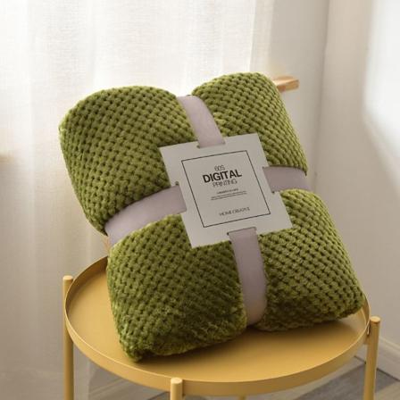 Sofatæppe Fleece-tæppe GRØN Green