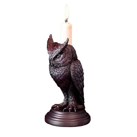 Raven Ljusstake, Ockult Mörk Gotisk Ljusstake Halloween Heminredning Tillbehör, Svart Harts Ljusstake Prydnad, Utomhus Staty & Skulptur