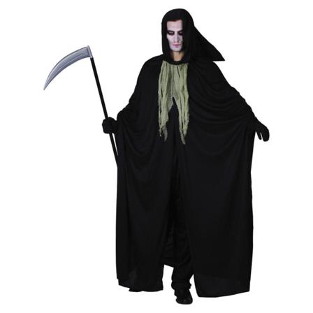 Döden Liemannen Reaper Maskeraddräkt Halloween Svart One Size