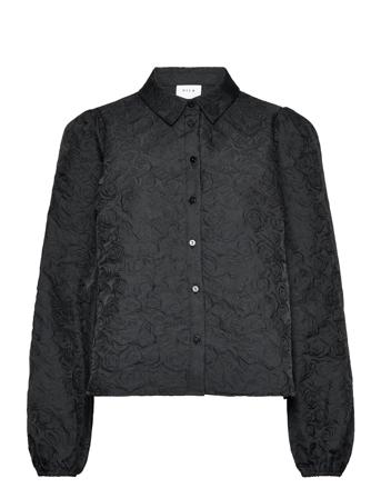 Vila Vimila L/S Button Top #2 Svart