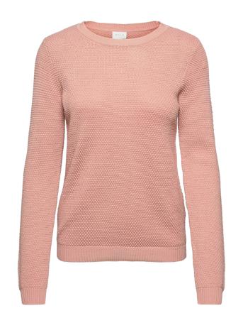 Vichassa L/S Knit Top Pullover Striktrøje Lyserød Vila
