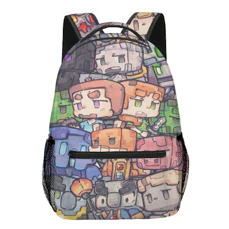Roblox ryggsäck tryckt ryggsäck My World ryggsäck tecknad anime barnryggsäck-YX042
