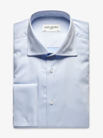John Henric Men's Lyseblå Skjorte Slim Fit Size 39