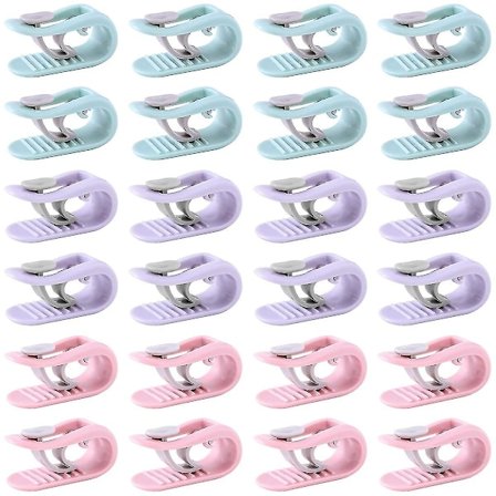 Dybetræk Clips, 24 Stykker Anti-Slip Dybetræk Clips Dyne Grips Dybetræk Holder Clips Uden Nål Sikker til Dyne Holder Lagen Gardin