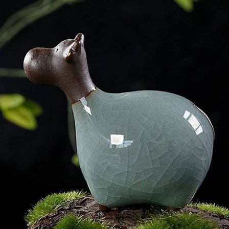 Keraaminen koriste Karja Käsintehty Veistos Puutarha Eläimet Taiteen sisustus Kotiin Toimisto Auto Kojelauta Lahja