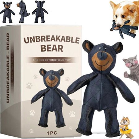 Ubrydelig Bjørn Hundelegetøj, 2025 Ny Ubrydelig Bjørn, Ubrydelig Bjørn til Aggressive Tygger, Uforgængelig Bjørn Hund til Kraftige Tygger Store Hunde