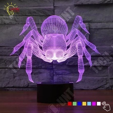 Optisk lampa - TD - Spindelmodell - 7 färger - Taktile - Låg förbrukning