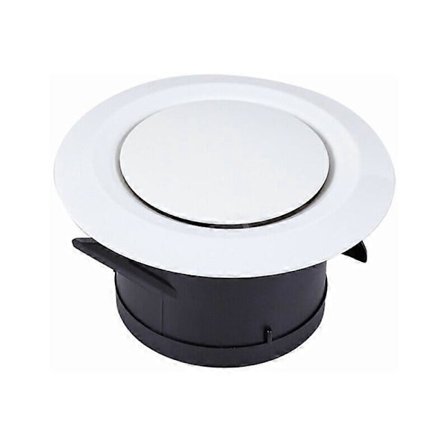 Luftudsugnings- og indblæsningsrist 100, SL.GT 3 leddelte kløer - Justerbar rund ventilationsrist i plast - Ventilation med ventilator