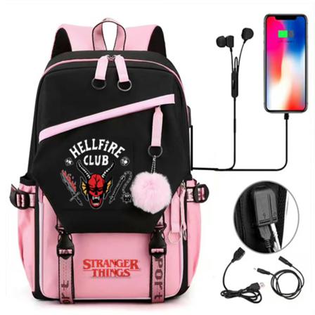 Stranger Things Ryggsäck Bokväska För Barn Lunchväska Case Set