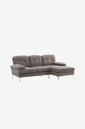 Venture Home - 3-pers. sofa Remis - Grå - Sofaer med chaiselong - Fra Homeroom