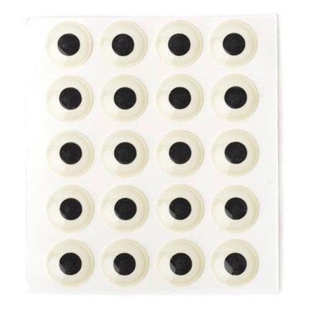 Epoxy Eyes 5,5 mm oval dubbel, Glow in The Dark