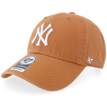 47 Brand - MLB Orange adjustable Keps - New York Yankees Clean Up Burnt Orange Adjustable @ Hatstore